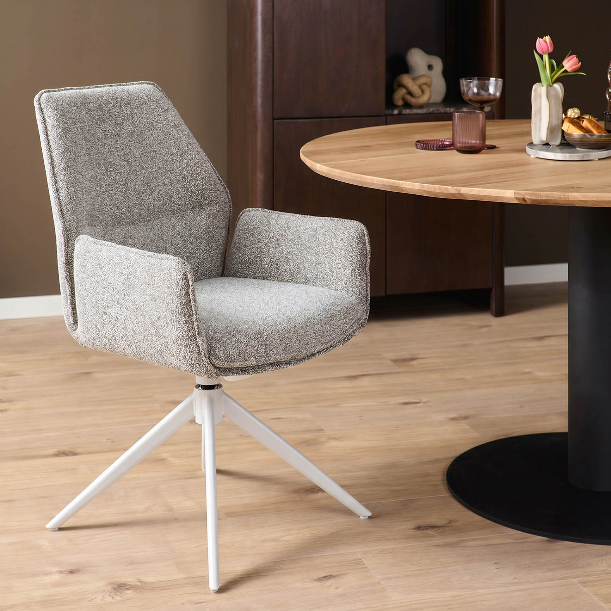 Dining Chair Hera | Beige | With Armrest