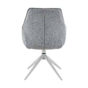 Dining Chair – Grey Upholstery, Armrests, Swivel Function – Hera | Starfurn