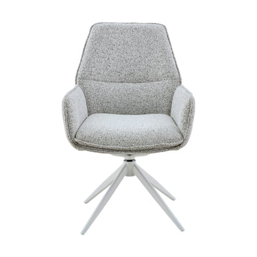 Dining Chair – Fabric Upholstery, Swivel Function, Armrest Design – Hera | Starfurn