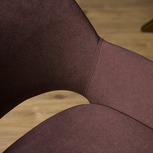 Esszimmerstuhl – Violetter Stoffbezug, Drehfunktion, Metallgestell - Daisy | Starfurn