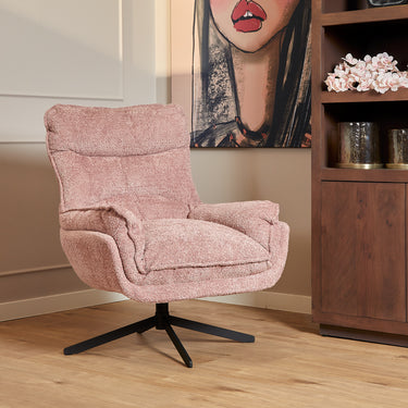 Armchair – Polyester cover, swivel function, metal frame – Vera | Starfurn