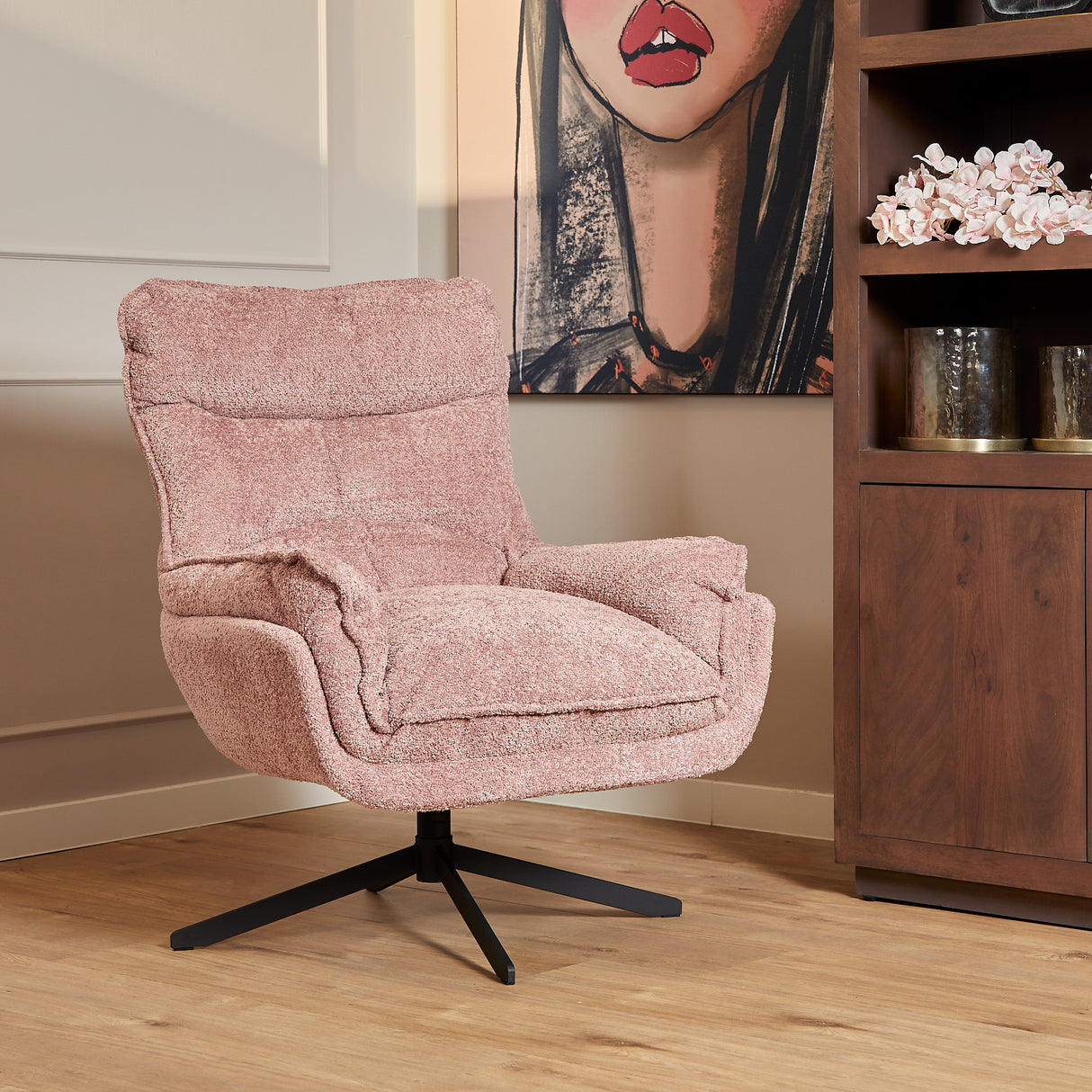 Sessel – Polyesterbezug, Drehfunktion, Metallgestell - Vera | Starfurn