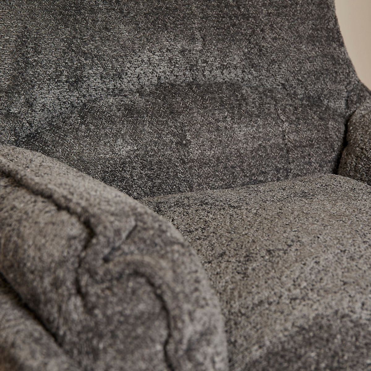 Armchair – Polyester Upholstery, Swivel Metal Frame, Dark Grey – Vera | Starfurn