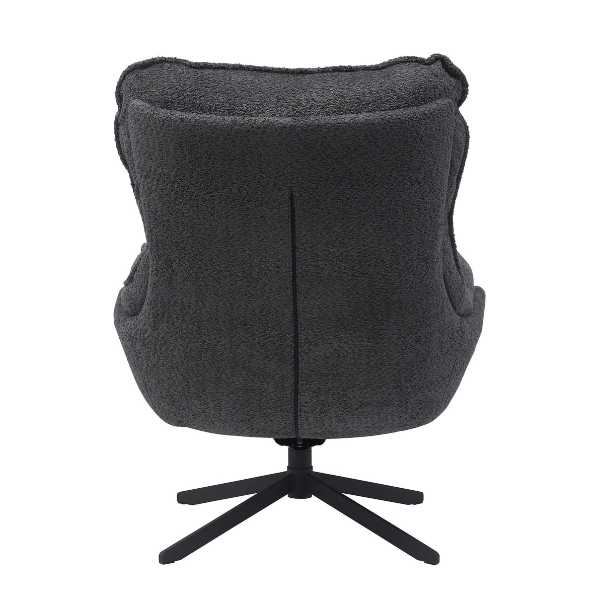 Armchair – Polyester Upholstery, Swivel Metal Frame, Dark Grey – Vera | Starfurn