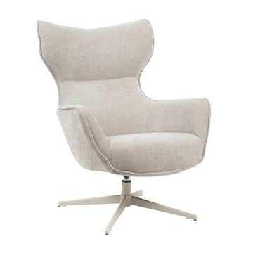 Sessel - taupe Stoffbezug, Drehfunktion, Metallbeine – Julia | Starfurn