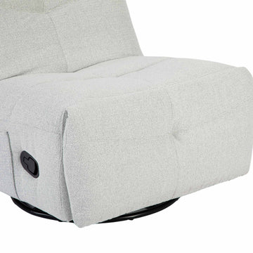 Relaxsessel – Stoffbezug, Hellgraues Finish, Drehfunktion – Lazy | Starfurn
