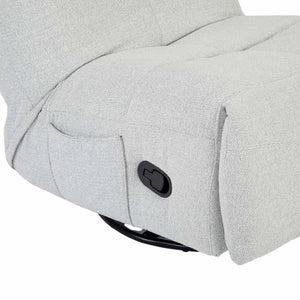 Relaxsessel – Stoffbezug, Hellgraues Finish, Drehfunktion – Lazy | Starfurn