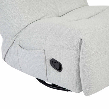 Relaxsessel – Stoffbezug, Hellgraues Finish, Drehfunktion – Lazy | Starfurn