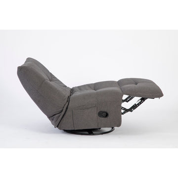Relaxsessel – Stoff Pixie, Drehfunktion, Relaxmechanik, Dunkelgrau – Lazy | Starfurn