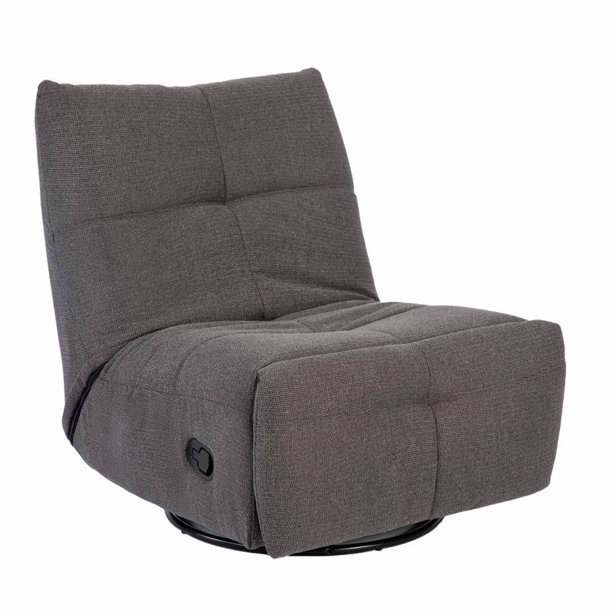 Relaxsessel – Stoff Pixie, Drehfunktion, Relaxmechanik, Dunkelgrau – Lazy | Starfurn