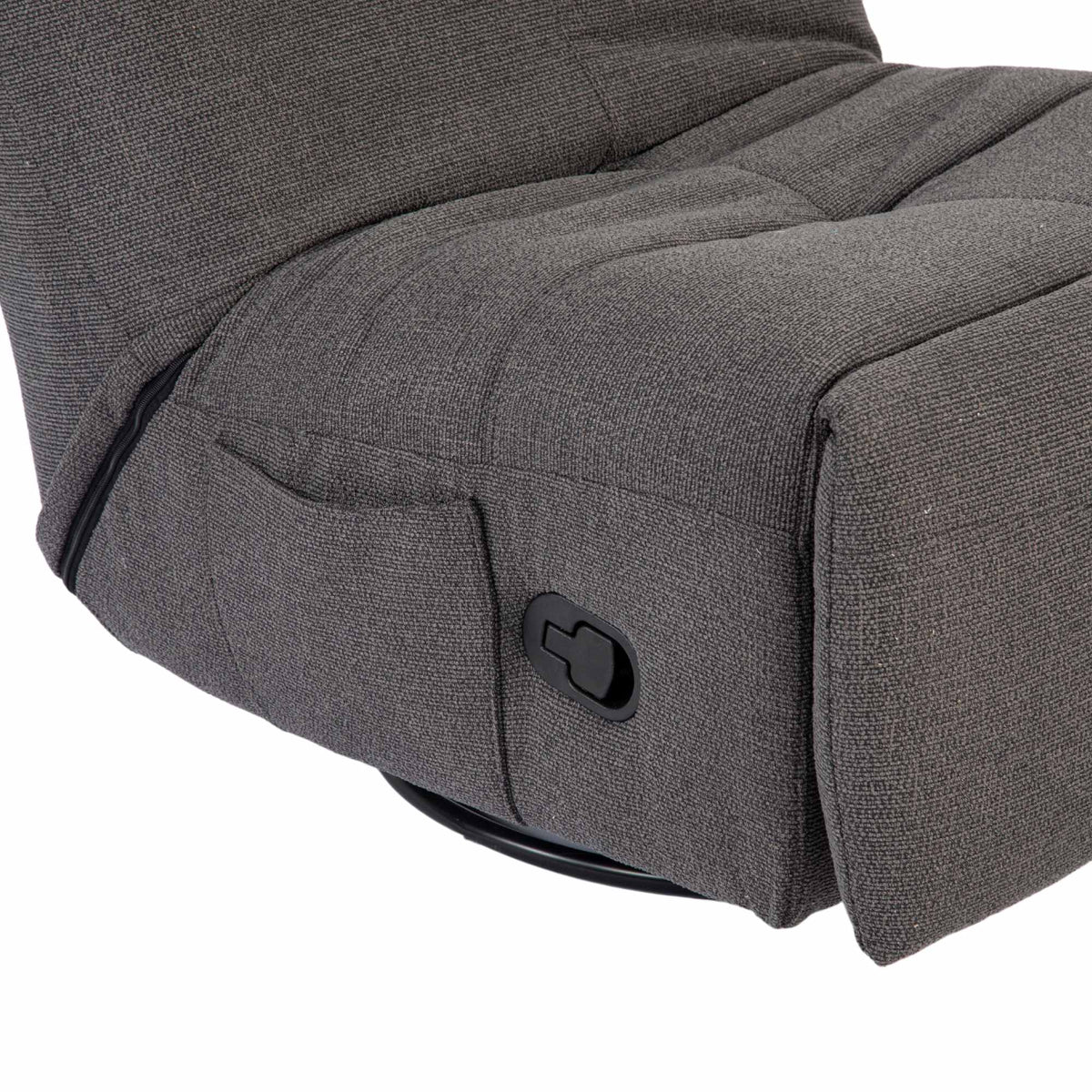Relaxsessel – Stoff Pixie, Drehfunktion, Relaxmechanik, Dunkelgrau – Lazy | Starfurn