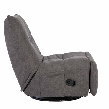 Relaxsessel – Stoff Pixie, Drehfunktion, Relaxmechanik, Dunkelgrau – Lazy | Starfurn