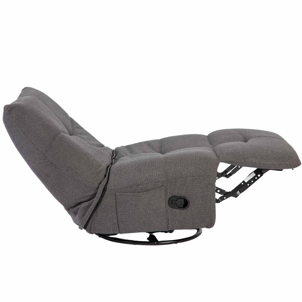Relaxsessel – Stoff Pixie, Drehfunktion, Relaxmechanik, Dunkelgrau – Lazy | Starfurn