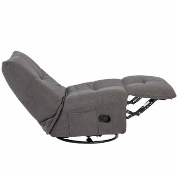 Relaxsessel – Stoff Pixie, Drehfunktion, Relaxmechanik, Dunkelgrau – Lazy | Starfurn