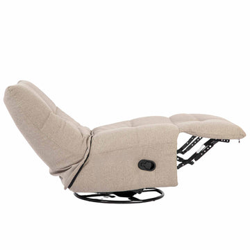 Relaxsessel – Stoffbezug, Taupe-Finish, Drehfunktion – Lazy | Starfurn