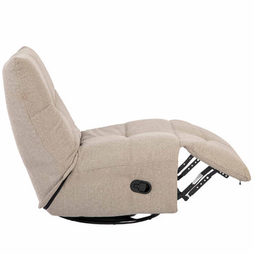 Relaxsessel – Stoffbezug, Taupe-Finish, Drehfunktion – Lazy | Starfurn