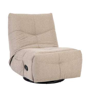 Relaxsessel – Stoffbezug, Taupe-Finish, Drehfunktion – Lazy | Starfurn