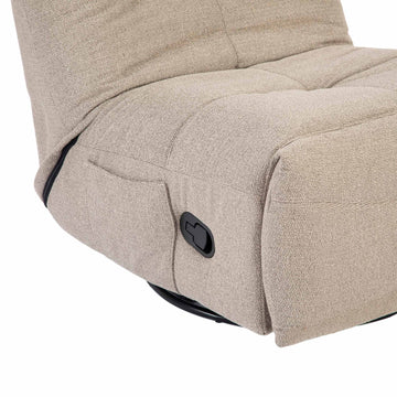 Relaxsessel – Stoffbezug, Taupe-Finish, Drehfunktion – Lazy | Starfurn