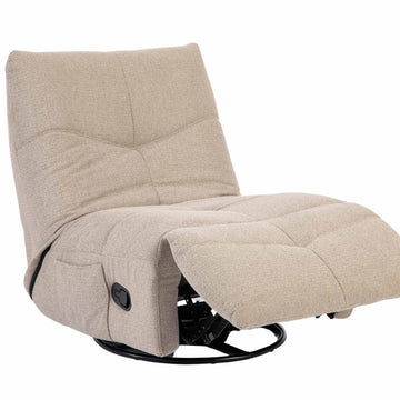 Relaxsessel – Stoffbezug, Taupe-Finish, Drehfunktion – Lazy | Starfurn