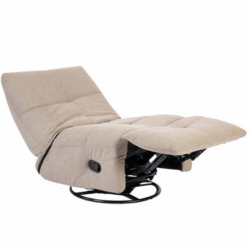 Relaxsessel – Stoffbezug, Taupe-Finish, Drehfunktion – Lazy | Starfurn