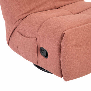 Relaxsessel – Stoffbezug, Rosa Finish, Drehfunktion – Lazy | Starfurn