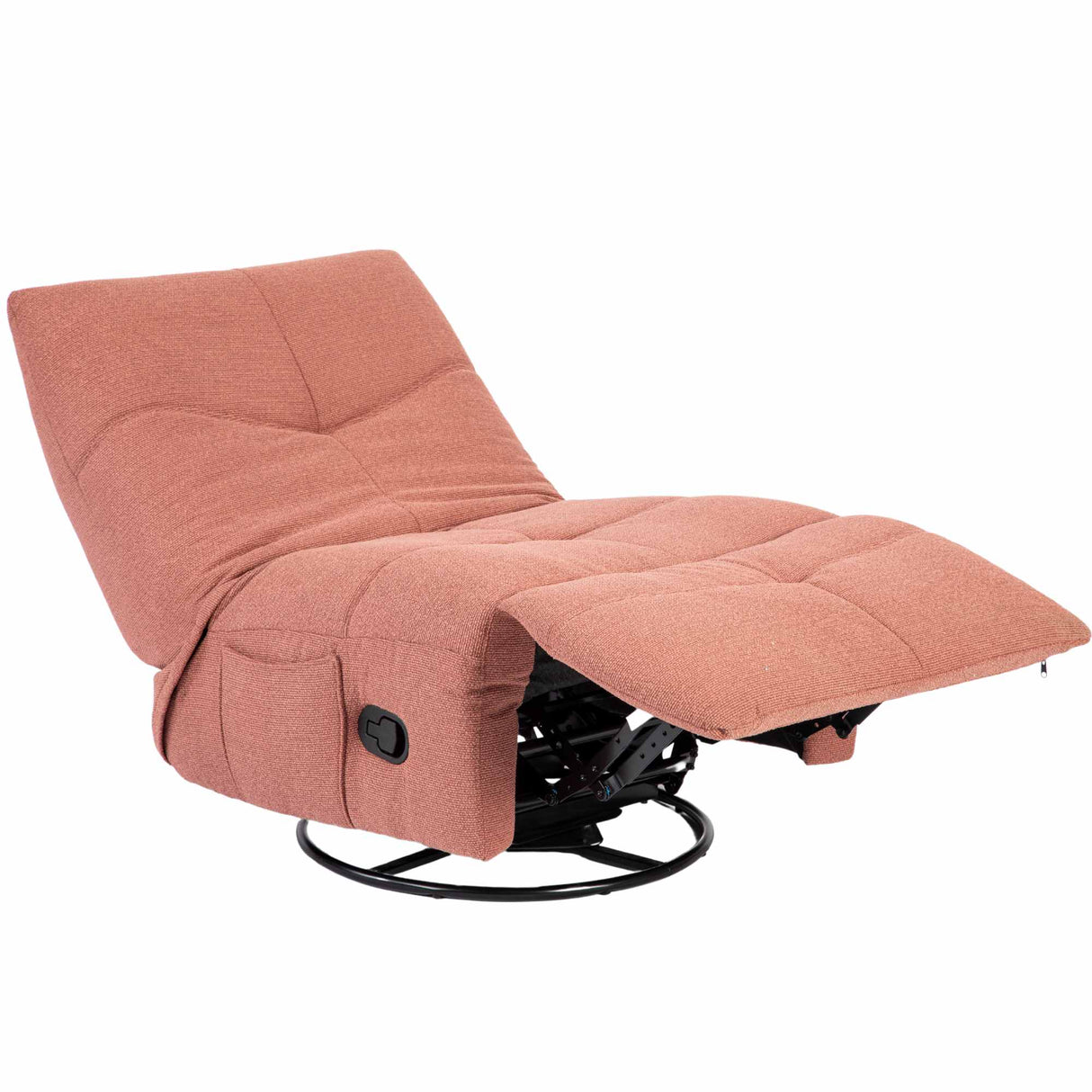 Relaxsessel – Stoffbezug, Rosa Finish, Drehfunktion – Lazy | Starfurn