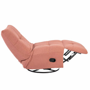 Relaxsessel – Stoffbezug, Rosa Finish, Drehfunktion – Lazy | Starfurn