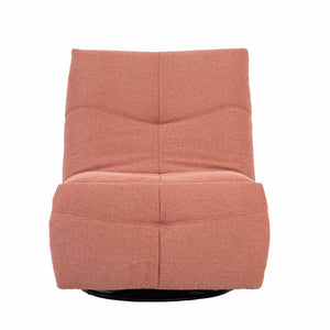 Relaxsessel – Stoffbezug, Rosa Finish, Drehfunktion – Lazy | Starfurn