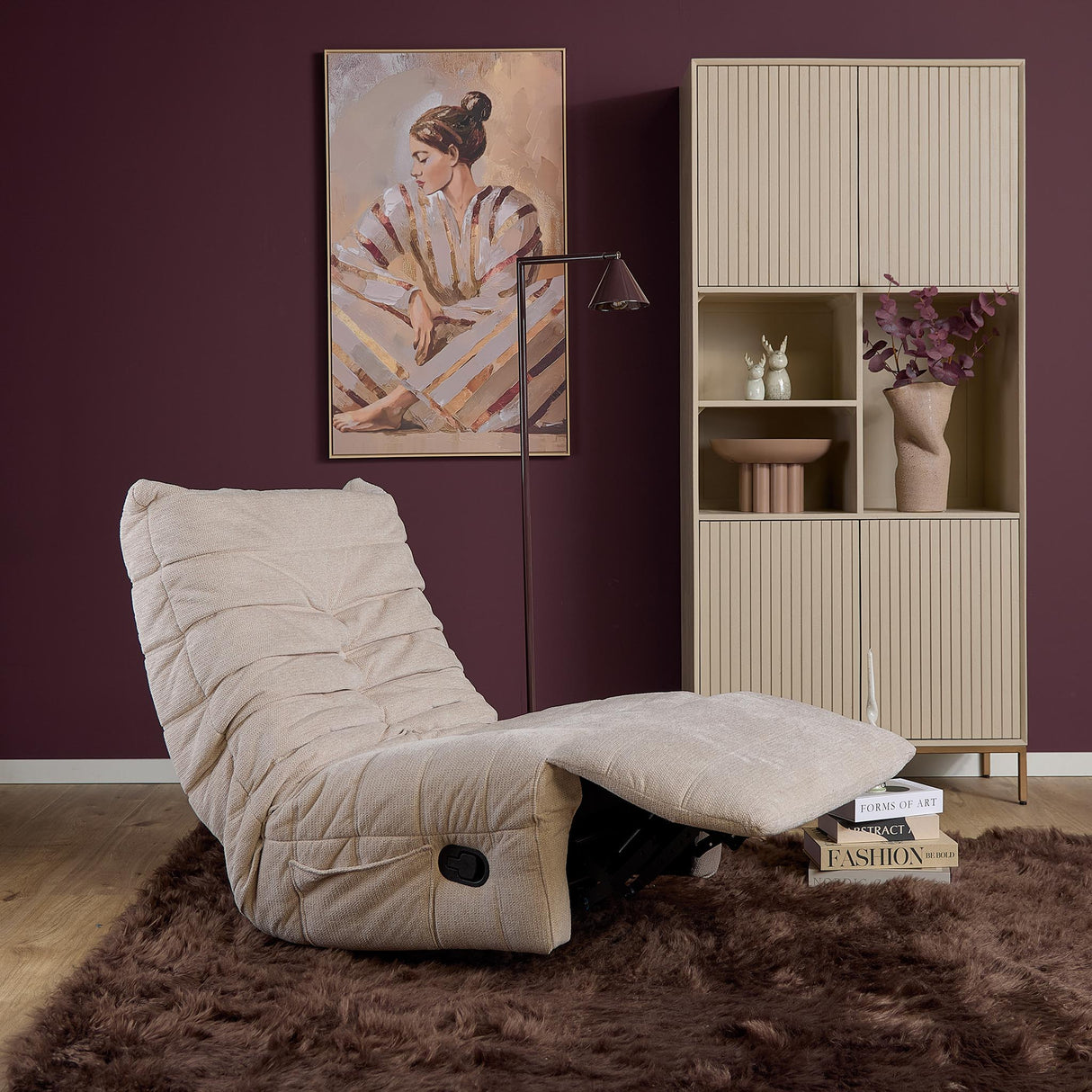 Relaxsessel – Gepolsterte Sitzfläche, Metallgestell, Stoffbezug – Zen | Starfurn