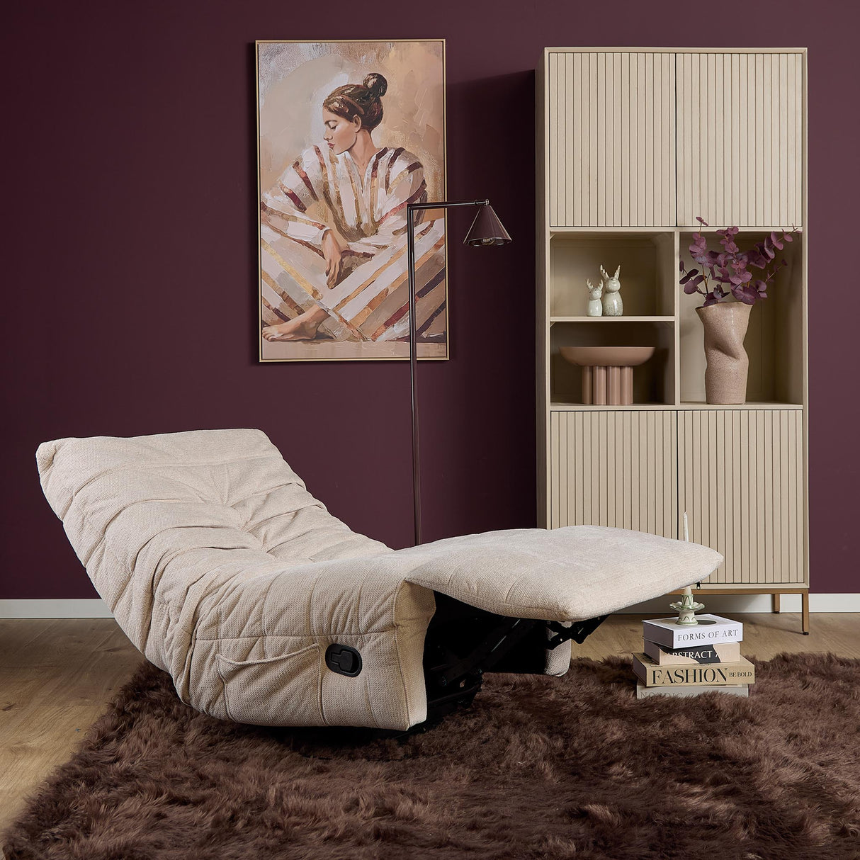 Relaxsessel – Gepolsterte Sitzfläche, Metallgestell, Stoffbezug – Zen | Starfurn