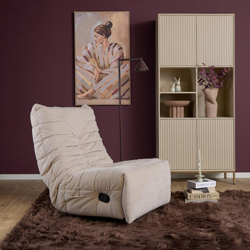 Relaxsessel – Gepolsterte Sitzfläche, Metallgestell, Stoffbezug – Zen | Starfurn