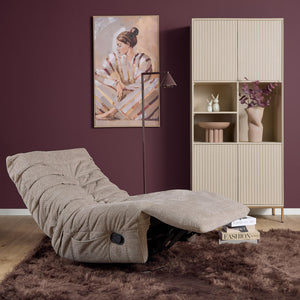 Relaxsessel – Stoffbezug Aragon, Drehfunktion, Relaxmechanik, Taupe Farbe – Zen | Starfurn