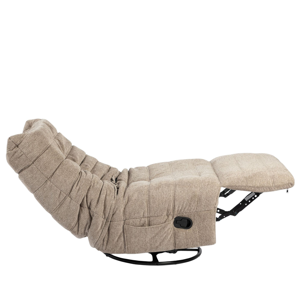Relaxsessel – Stoffbezug Aragon, Drehfunktion, Relaxmechanik, Taupe Farbe – Zen | Starfurn