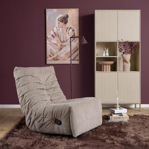 Relaxsessel – Stoffbezug Aragon, Drehfunktion, Relaxmechanik, Taupe Farbe – Zen | Starfurn
