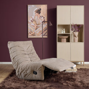 Relaxsessel – Stoffbezug Aragon, Drehfunktion, Relaxmechanik, Taupe Farbe – Zen | Starfurn