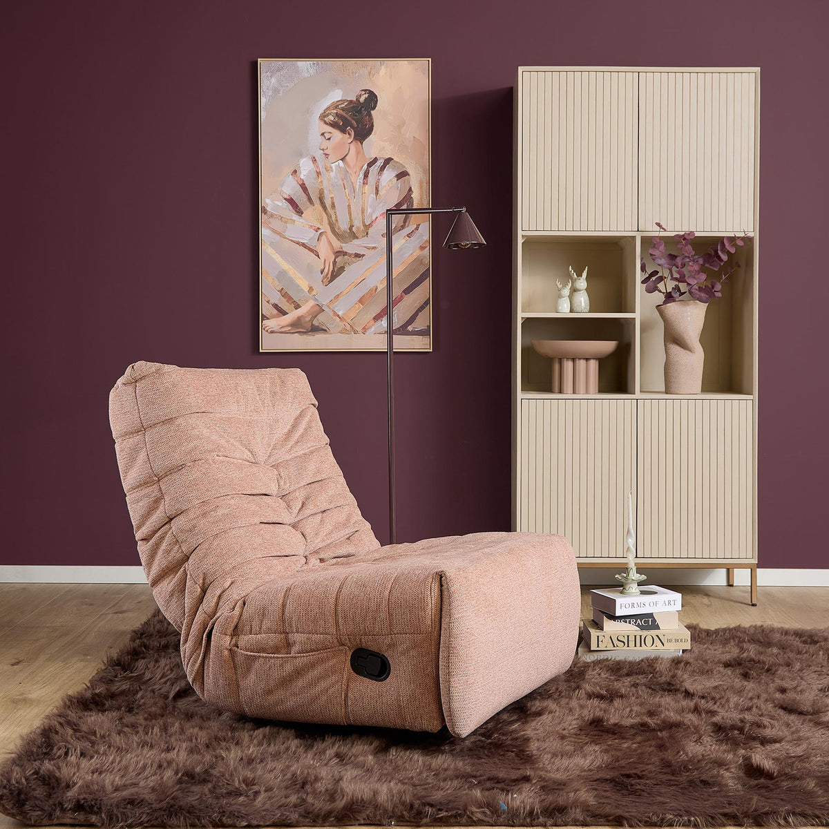 Relaxsessel – Plissierte Polsterung, Drehfunktion, Manuelle Verstellung – Zen | Starfurn