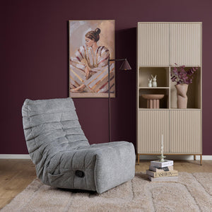 Relax armchair with Aragon 90 cover, pleated upholstery and adjustable backrest with footrest – Zen | Starfurn