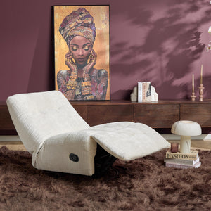 Recliner - Upholstered Seat, Fabric Cover, Metal Frame - Chill | Starfurn
