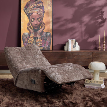 Relax Armchair – Swivel Function, Manual Adjustment via Lever, Square Stitching – Chill | Starfurn