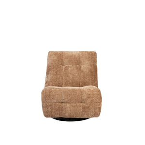 Recliner with Swivel Function, Manual Reclining Mechanism & Quilted Upholstery – Cinnamon | Starfurn