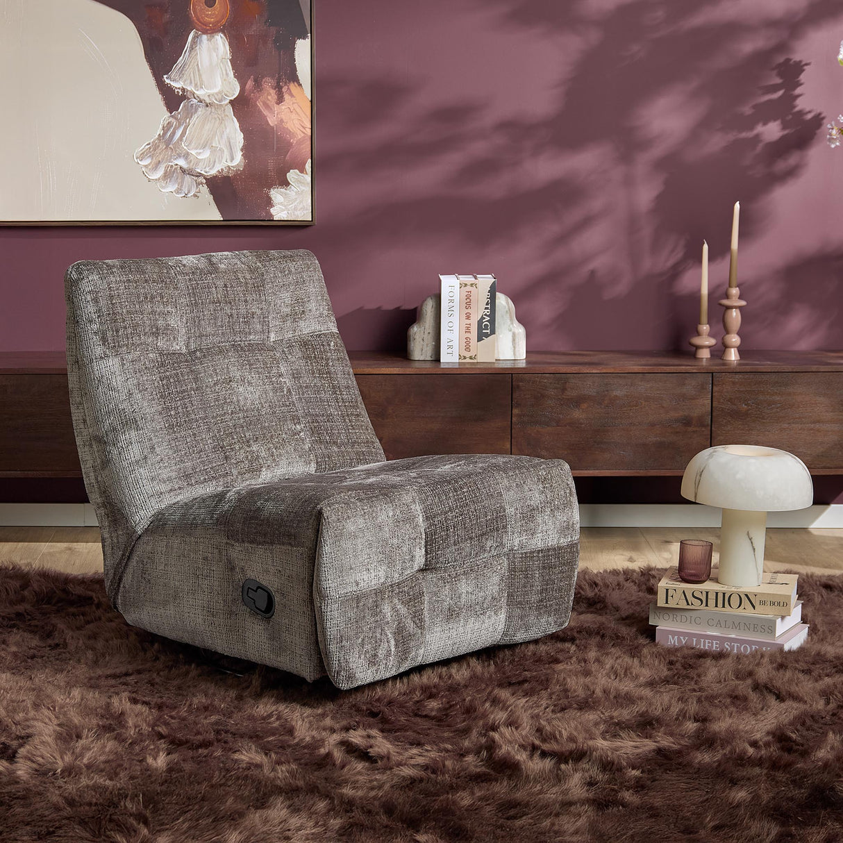 Relaxsessel – Gepolsterte Sitzfläche, Metallgestell, Stoffbezug – Chill | Starfurn