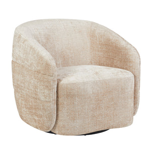 Sessel – Beigebezug, Drehfunktion, Rundformen - Yara | Starfurn