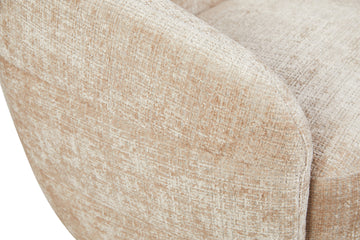 Sessel – Beigebezug, Drehfunktion, Rundformen - Yara | Starfurn