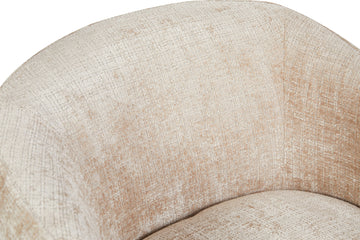 Sessel – Beigebezug, Drehfunktion, Rundformen - Yara | Starfurn