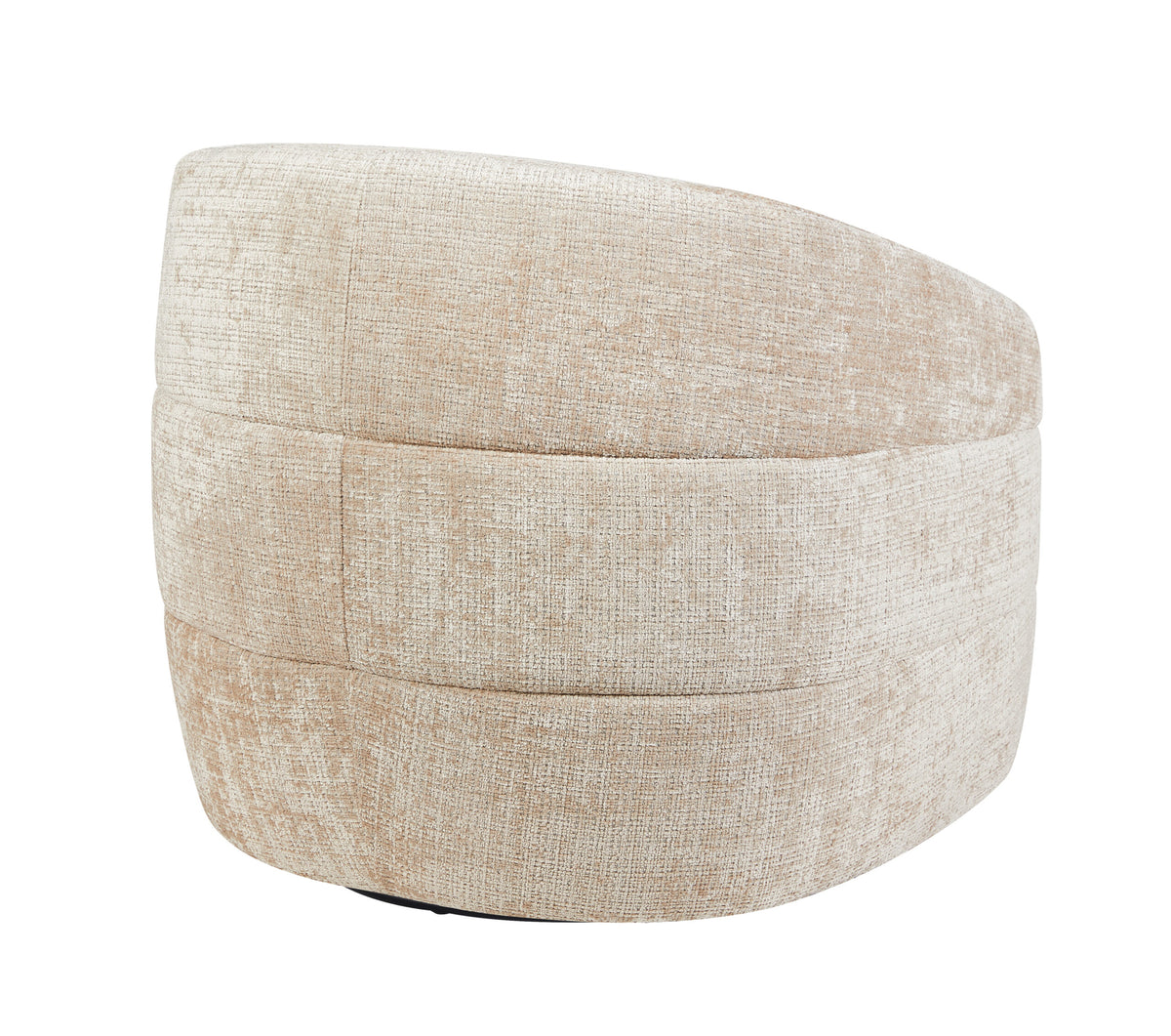Armchair – Beige Cover, Swivel Function, Rounded Shapes – Yara | Starfurn