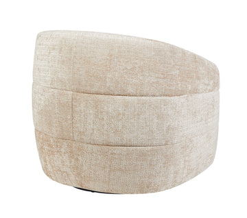 Sessel – Beigebezug, Drehfunktion, Rundformen - Yara | Starfurn