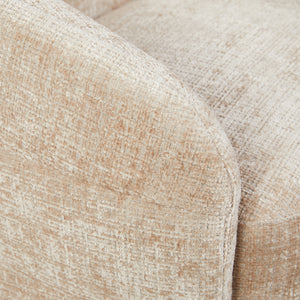 Sessel – Beigebezug, Drehfunktion, Rundformen - Yara | Starfurn