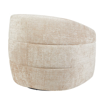 Sessel – Beigebezug, Drehfunktion, Rundformen - Yara | Starfurn