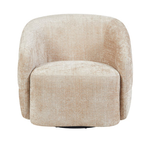 Sessel – Beigebezug, Drehfunktion, Rundformen - Yara | Starfurn