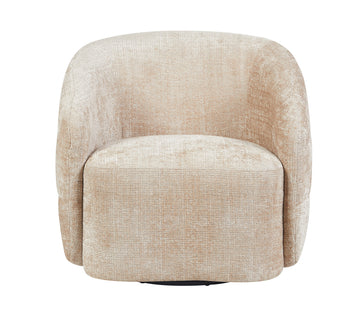 Sessel – Beigebezug, Drehfunktion, Rundformen - Yara | Starfurn